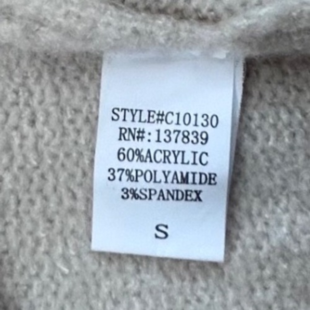 Dreamers Womens Sequin Embellished Crew Neck Sweater Oatmeal Small Fairycore‎ - Picture 5 of 6